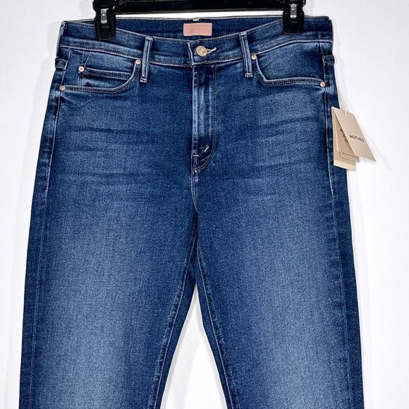 NWT Mother Mid-Rise Dazzler Flood Fray What's Your Sign Straight Jean Size 29 - Picture 3 of 16